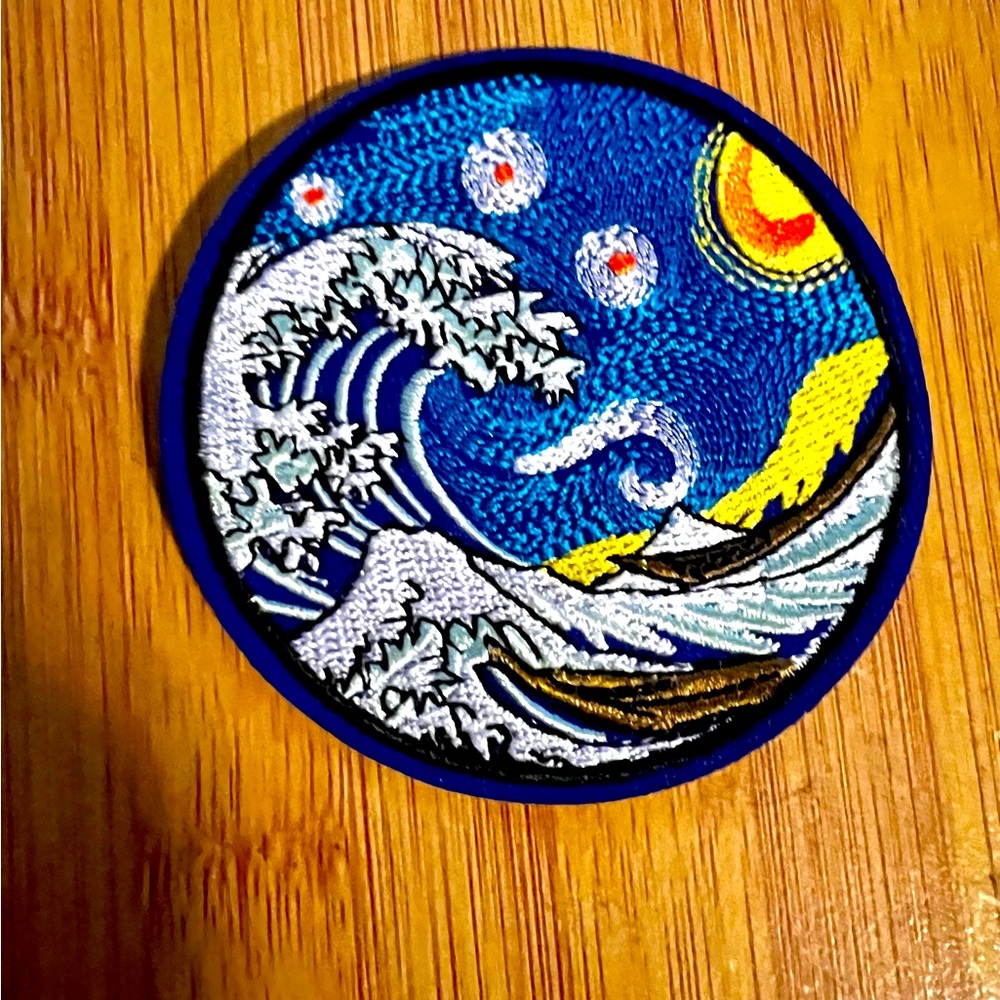 Wave and moon patch